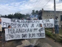 PT. OSS Tidak Penuhi Tanggungjawab Sosial, Warga Bondoala Blokade Jalan Poros