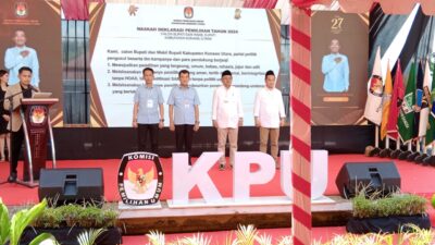 KPU Konut Menggelar Deklarasi Kampanye Damai Pemilihan Bupati Dan Wakil Bupati 2024