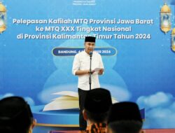 Lepas 160 Kafilah Jabar, Pesan Bey Machmudin: Momentum Perjuangkan Nilai Luhur Al-Qur’an di Pentas Nasional