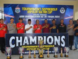 Irjen Pol Dwi Irianto Tutup Pelaksanaan Turnamen Sepak Bola Kapolda Sultra Cup 2024