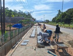 Pemkab Konut Genjot Pembangunan Trotoar dan Drainase Ibu Kota Wanggudu