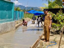 Pemdes Lahimbua Manfaatkan DD Bangun Rabat Jalan