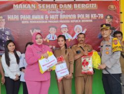 Wujudkan Anak Sehat dan Cerdas, Kapolres Bersama Ketua Bhayangkari Cabang Konut Gelar Bansos Makan Sehat Bergizi