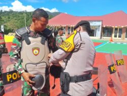 Wujud Sinergitas TNI Polri, Polres Dan Kodim 1430 Konawe Utara Gelar Latihan Dalmas Bersama