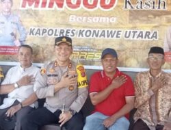 Polres Konut Menggelar Kegiatan Minggu Kasih Masyarakat Kelurahan Tinobu Kecamatan Lasolo Kab.Konawe Utara