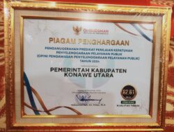 Pemda Konut Kembali Meraih Penghargaan Dari Ombudsman RI