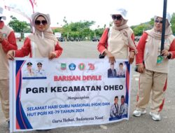 Dinas Pendidikan dan Kebudayaan Ikuti Devile Pembukaan Porseni Tingkat SKPD Pemkab Konut