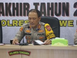 Kapolres Konawe Utara AKBP Priyo Utomo Pimpin Gelaran Press Release Akhir Tahun 2024