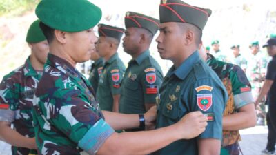 Kodim 1430/Konut Gelar Upacara Pelantikan Kenaikan Pangkat, 16 Prajurit Naik Satu Tingkat Lebih Tinggi