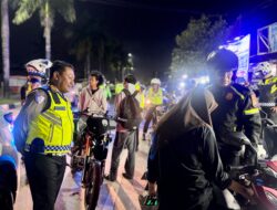 Ditlantas Polda Sultra Patroli Dini Hari, Lima Pelanggar Lalu Lintas Ditilang