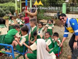 Perkuat Kualitas Pendidikan Usia Dini, PT KES Melalui Program PPM Realisasikan Sarana Pendidikan APE Luar Di PAUD Cikal Bangsa Alenggo 