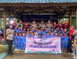 Polantas Polda Sultra Edukasi Keselamatan Berlalu Lintas Sejak Dini Lewat Program Polsanak