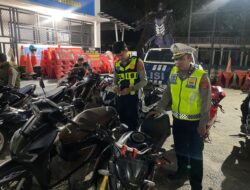 Patroli Malam Minggu Ditlantas Polda Sultra, 14 Kendaraan Diamankan Dalam Penertiban Balap Liar Dan Knalpot Brong