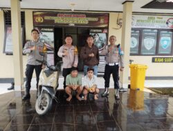 ‎Sempat Buron, Dua Pelaku Pencurian Motor IRT Di Konawe Utara Akhirnya Ditangkap Personel Polsek Wiwirano