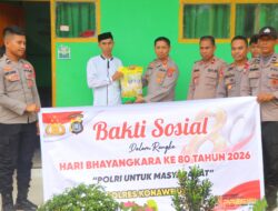 Sambut Hari Bhayangkara ke-80, Polres Konawe Utara Gelar Baksos, Ratusan Paket Sembako Disalurkan Untuk Warga Kurang Mampu