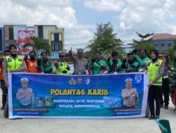 Polantas Karib Sambangi OJOL ARMI, Semarakkan HUT RI Ke-81 Dengan Ornamen Merah Putih