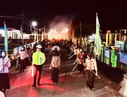 Taptu Dan Pawai Obor HUT Ke-81 RI, Polres Konut Turunkan 40 Personel Pengamanan